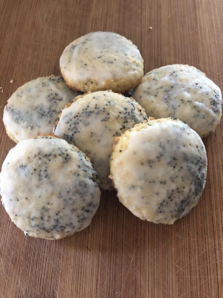 Keto Iced Lemon Poppy Cookies *Gluten Free* Diabetic Friendly* Only 1 Net Carb!