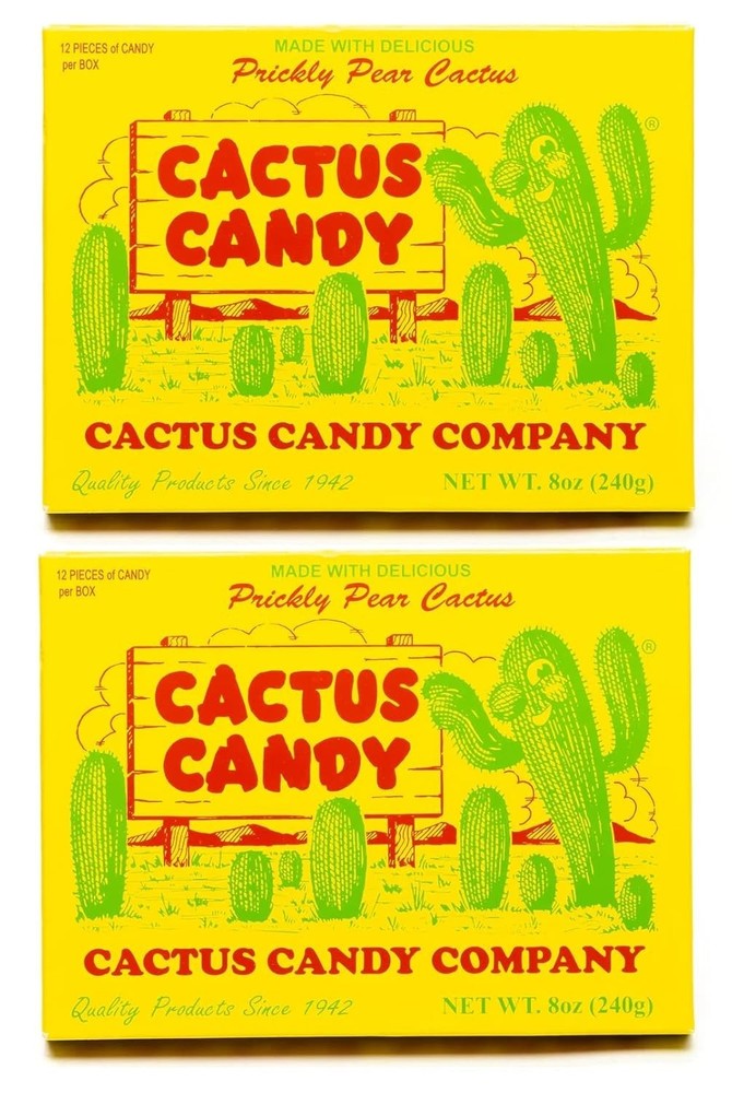 Cactus Candy Company 1/2 LB Box Arizona Prickly Pear Cactus Candy (Pack of 2)