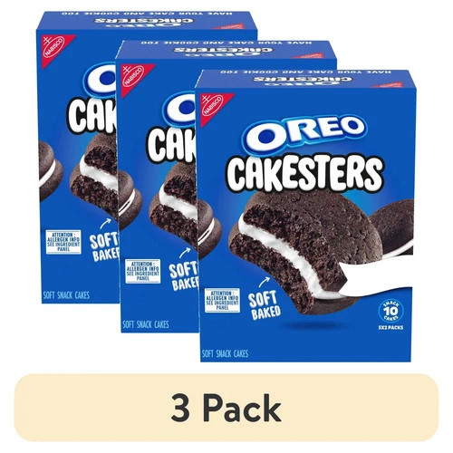 Oreo Cakesters Soft Snack Cakes 5 Packs 2.02oz Chocolate Creme Snack pack of 3