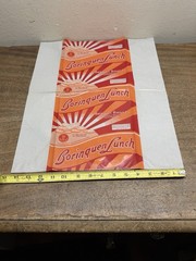 Vintage Waxed Borinquen Lunch Biscuit /Cracker Box Wrapper ~ 18″ X 14-1/2″