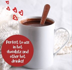 4 PK – Chocolate Stirring Spoons • Drinking Accesories For Hot Cocoa & Coffee