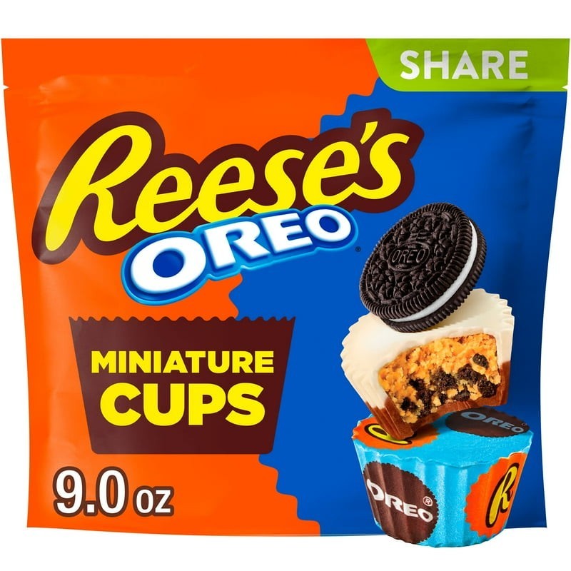 REESES OREO Miniatures Milk Chocolate and White Creme Peanut Butter Cups 9 oz