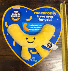 NEW Kraft Mac & Cheese Valentine’s Day Heart Box w/Candy & Plush Toy “Frankford”