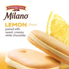 Pepperidge Farm Milano White Chocolate Lemon Cookies, Kosher & Vegetarian 7oz