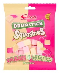 Swizzels Drumstick Squashies Rhubarb Custard Chewy Sweets 120G Pack
