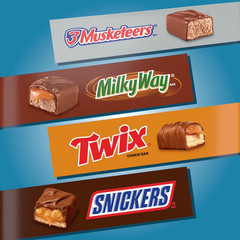200 Pc Chocolate Candy Variety Pack Snicker Twix Milky Way 3 Musketeers 57.15 oz