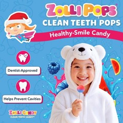 Zollipops Clean Teeth Pops Sugar Free Candy, 5.2 Ounce (Pack of 1), Blue
