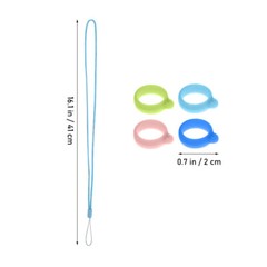 8 Pcs Silicone Pen Lanyards Holder Anti-Lost Set Necklace Replacement Stylus