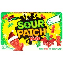 Holiday SOUR PATCH KIDS Soft Chewy Candy 3.1oz Gift Box Green Red Flavors