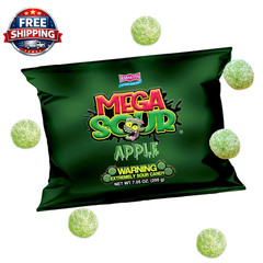 Mega Sour Apple Fizz Candy 200G – Handmade British Hard Sweets – Extreme Sour Ca