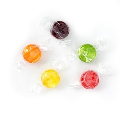 Assorted Fruit Hard Candy, 1 Pound Bulk Candy Approx. 75 pcs., Individually W…
