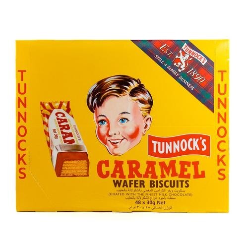 Tunnocks Caramel Wafer Chocolate Bars 48 count original