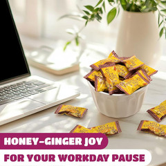 Honey Ginger Hard Candy – 2 Pound Bulk Pack (About 200 Count) – Individually