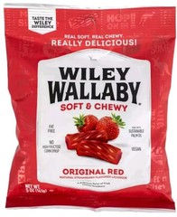 (Lot of 12) Wiley Wallaby Australian Licorice Classic Red 5 oz. Always Fresh