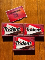 3x Packs Trident Cinnamon Flavor Sugar Free Chewing Gum | 14 Sticks Per Pack