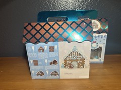 Designer Gingerbread House Bakery Bling- 1 Pcs-ready To Build Light Blue & White