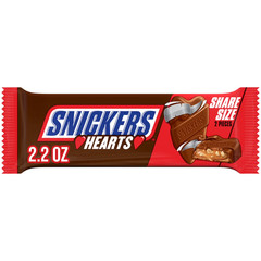 Snickers Hearts Valentines Day Milk Chocolate Candy Bar Share Size 2.2oz Limited