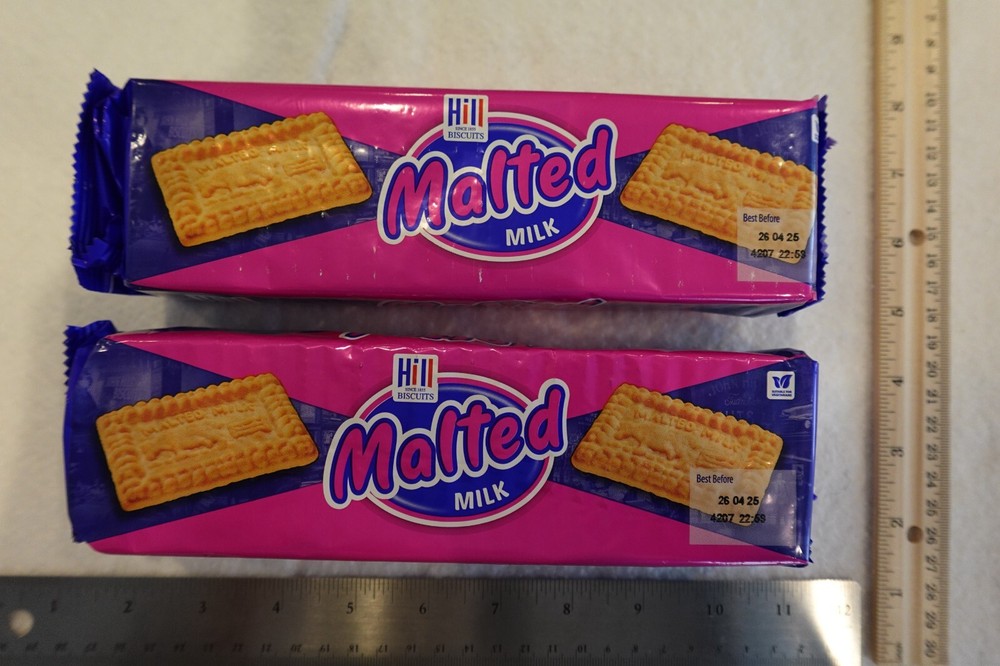 2PK of Hill Biscuits Malted Milk Biscuits Cookies NIP Exp 4/26/25 250g