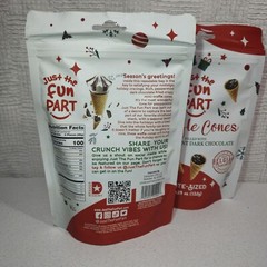 2x 4.23oz Just The Fun Part Mini Waffle Cones Peppermint Dark Chocolate HTF