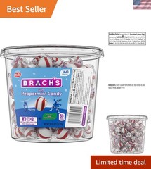 Individually Wrapped Peppermint Mints – Bob’s Sweet Stripes 28 Oz, 160 Pieces