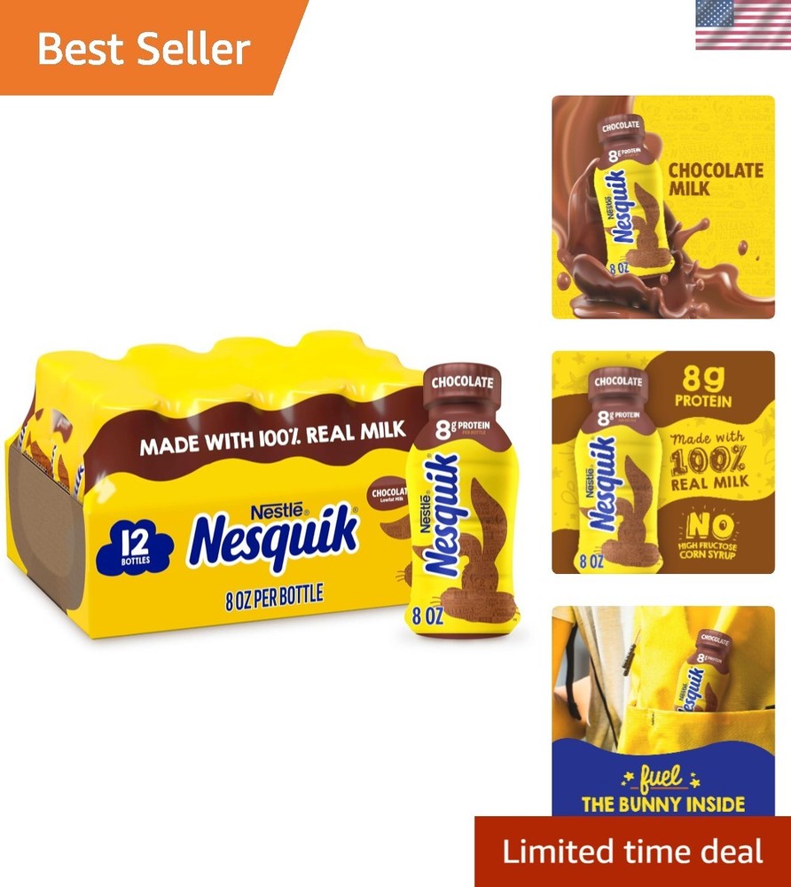 Indulgently Sweet Chocolate Lowfat Milk – 12 x 8 Fl Oz, No High Fructose Syrup