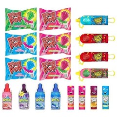 Bazooka Variety Candy Box 18 Count Lollipops Ring Pop Push Baby Bottle JuicyDrop