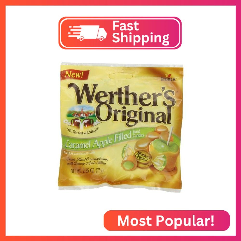 Werther’s Original Caramel Apple Filled Hard Candies – Individually Wrapped Hard
