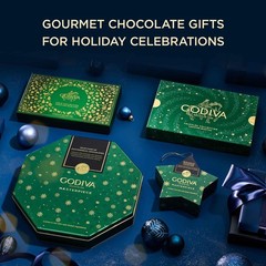 Godiva Holiday Masterpiece Gift Tin, Assorted Milk & Dark Chocolates with Gan…
