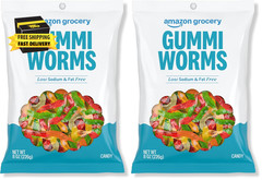 , Gummi Worms Candy, 8 Oz (Pack of 2) ⭐️⭐️⭐️⭐️⭐️