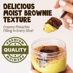 Dubai Chocolate Pistachio Brownie Spread – Kataifi Dessert Jar (14.1 oz)