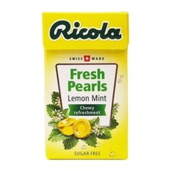 5 Packets of RICOLA Fresh Pearls Lemon Mint Chewy Refreshment 25g