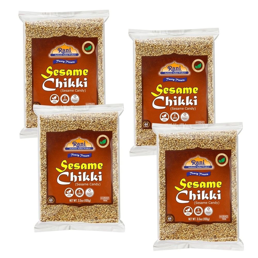Rani Sesame Chikki (Brittle Candy) 100g (3.5oz) x Pack of 4