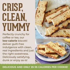 DIJAS Natural Foods, Individually Wrapped Fat Free Biscotti Cookies, All Natu…