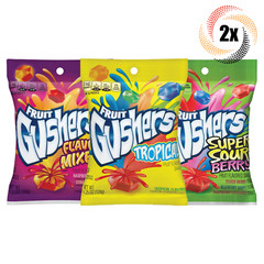 2x Bags Fruit Gushers Variety Flavors Gummy Candy | 4.25oz | Mix & Match!