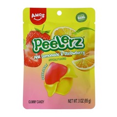 AMOS Peelerz Strawberry Lemonade Candy 3 oz. – Viral TikTok – Trending – LIMITED