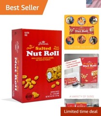 Individually Wrapped Salted Nut Roll Bars – Crunchy Peanut Caramel Nougat Mix