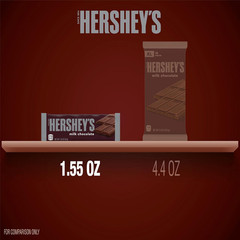 HERSHEY’S Milk Chocolate Candy Bars, Halloween Candy, 1.55 Oz 36 Count