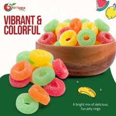 Assorted Fruit Jelly Rings Item weight 4oz-5lb 100% Premium FREE SHIP
