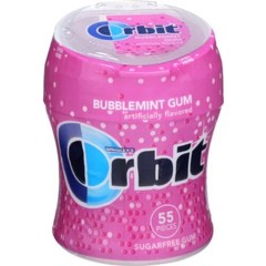 4x Wrigley’s Orbit Bubblemint Chewing Gum Sugarfree Bottle Snack Bulk New 55ct