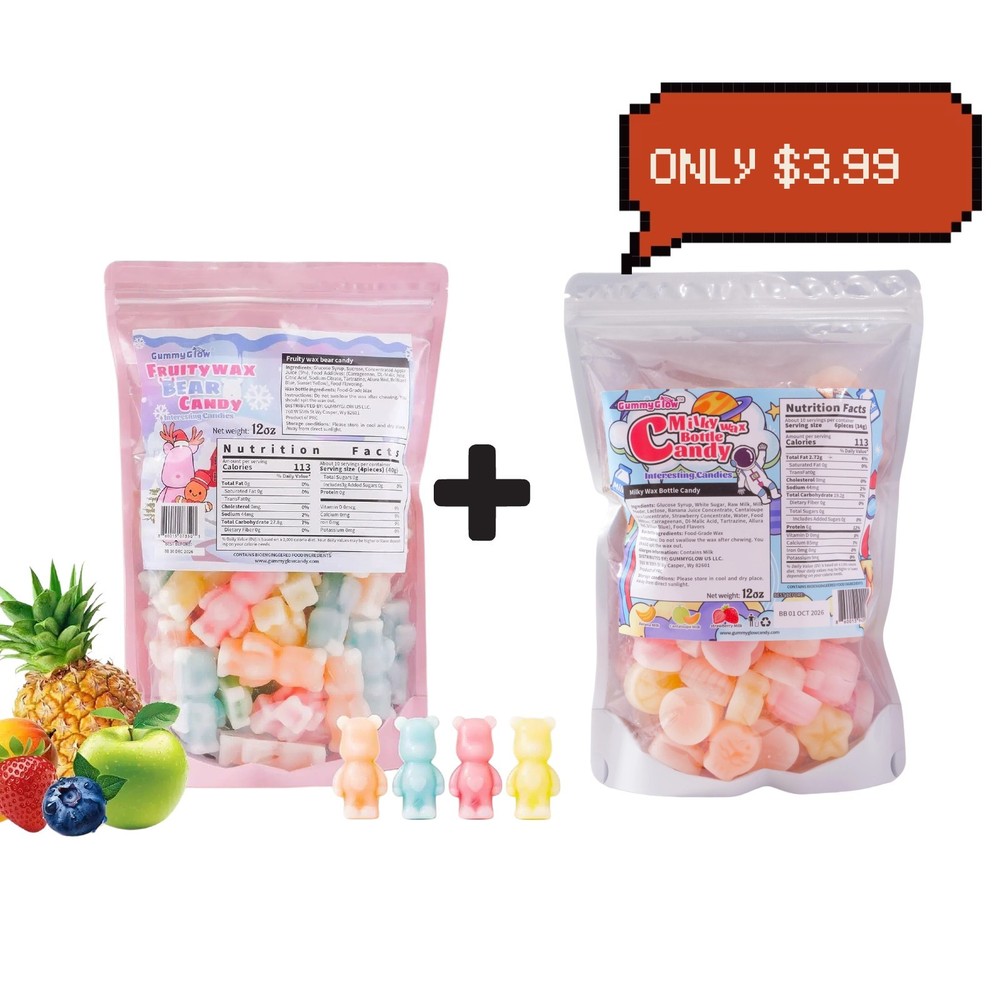 Bear Wax Candy Bulk 12oz + ONLY $3.99 for milkseries Add-on! TikTok Candy Deal