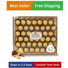 Gourmet Hazelnut Milk Chocolate Gift Box, 42 Individually Wrapped Chocolates,…