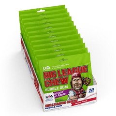 Big League Chew Swingin’ Sour Apple Bubble Gum – Tart & Tangy Apple Flavor Burst