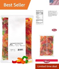Indulge in 5lb of World’s Best Large Fruit Gummy Worms – Allergy Friendly