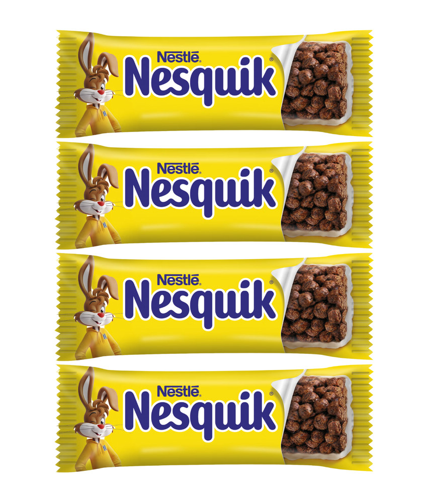 NESQUIK chocolate cereal bar -4 ct- Made in Europe- FREE SHIPPING