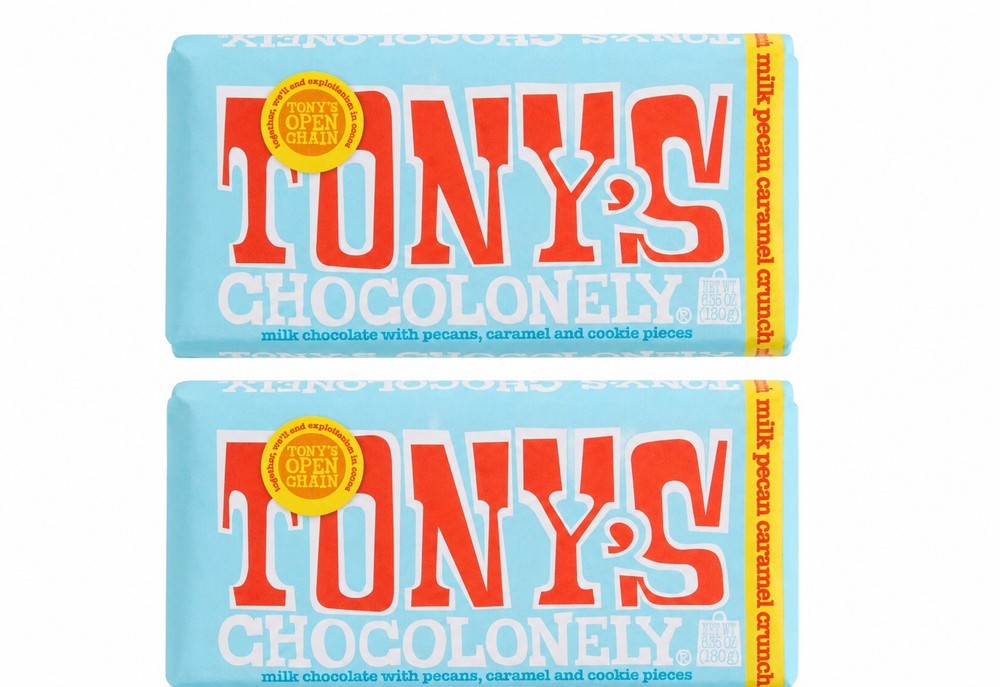Tony’s Chocolonely Pecan Caramel Crunch Milk Chocolate Bars Belgian Lot Of 2