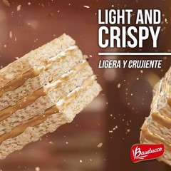 Bauducco 3-Layer Peanut Butter Wafer Cookies, Crispy Sweet Snack 5 oz