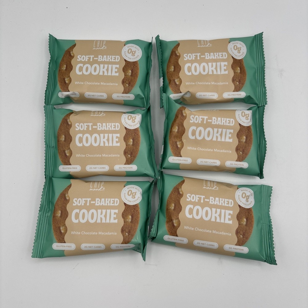 White Chocolate Macadamia Keto Cookie 6 Pack – High Protein, Low Sugar