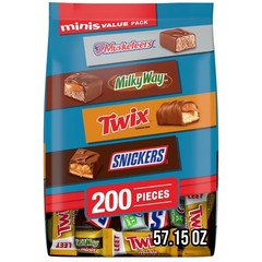 Mars Minis Chocolate Candy Bars Variety Pack, 200 ct. FREE SHIPPING