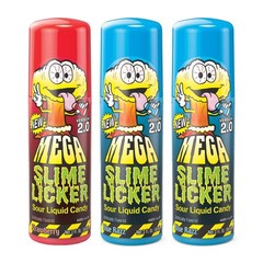 Mega Slime Licker 2.0 Liquid Candy 3 Pack – Sour Strawberry & Blue Raspberry Tre