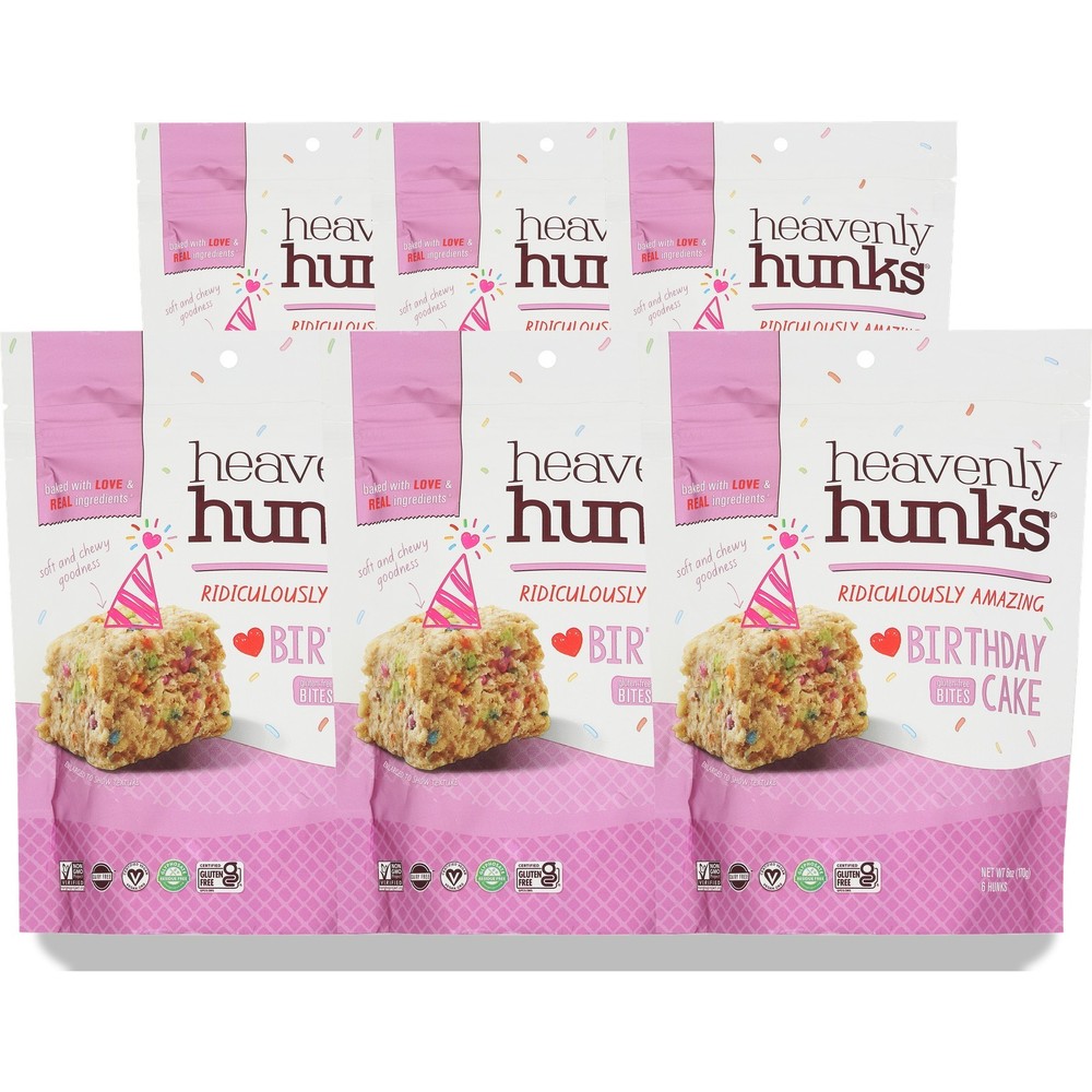 Gluten Free Birthday Cake Bites By Heavenly Hunks 6 Oz Treats 6 Pack